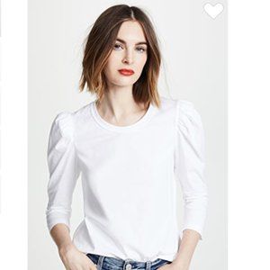 A.L.C. Women's Green Karlie Puff Sleeve Cotton T